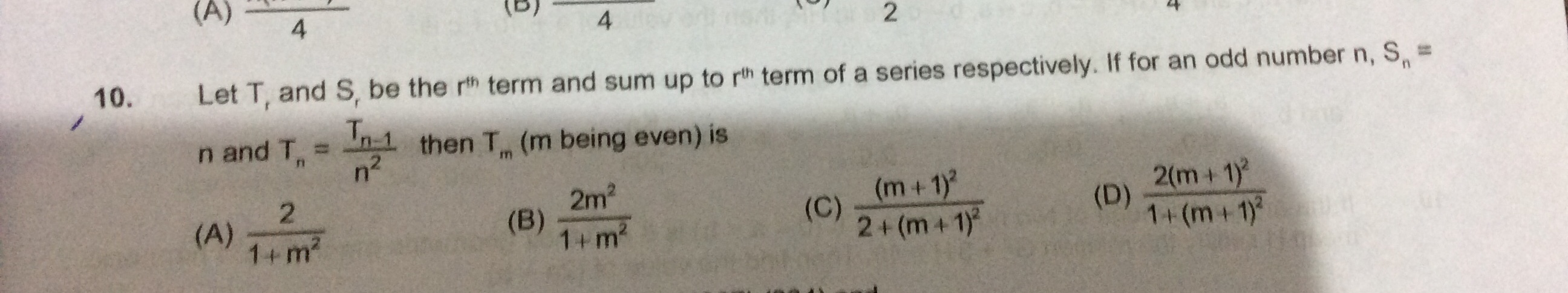 Question image for Please solve infinite series question of miscella